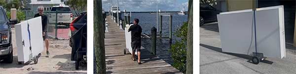 Transport Wheel for Floating Docks